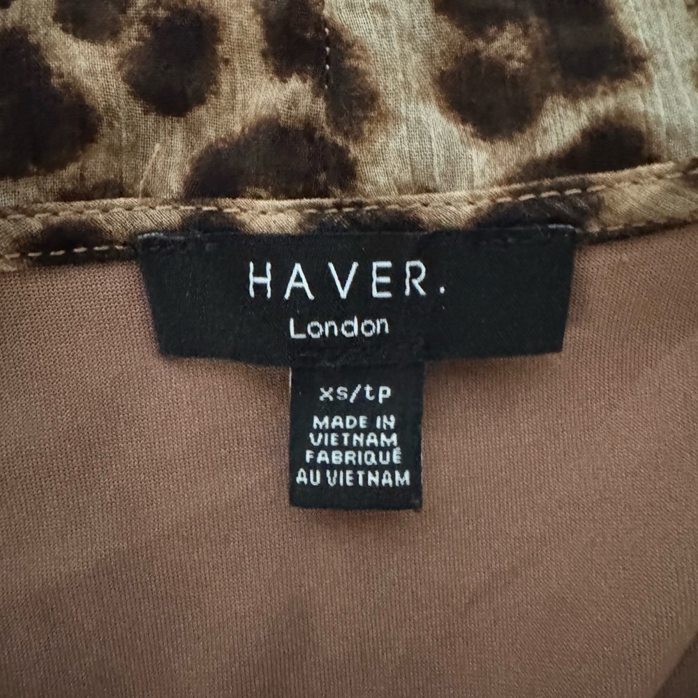 Brown Leopard Ruffle Blouse - Picture 2 of 3
